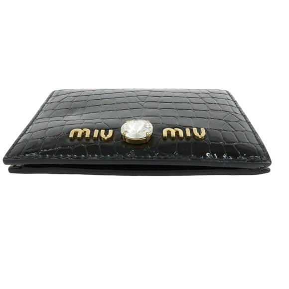 MIU MIU embossed patent leather bi-fold compact wallet - Picture 5 of 8